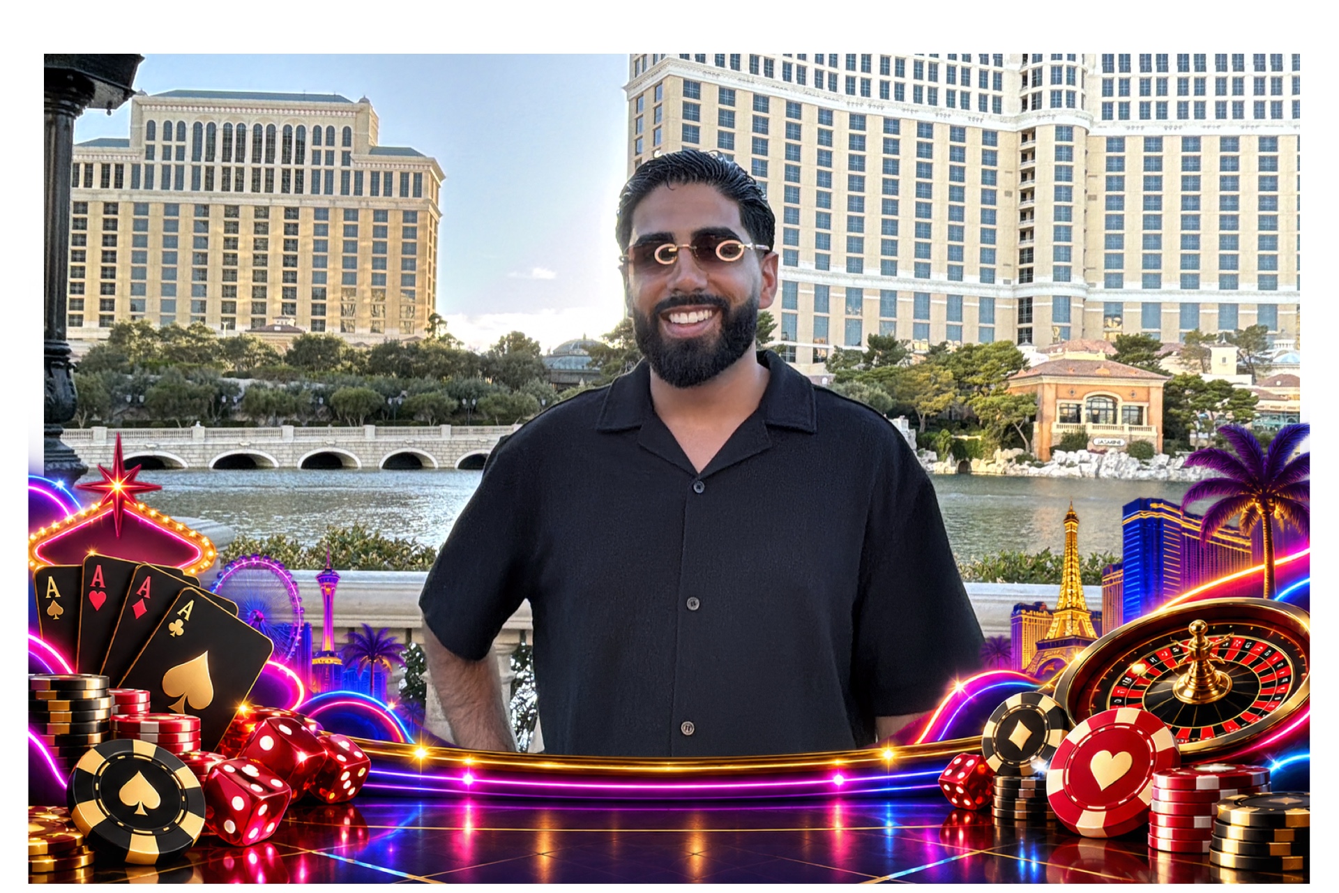 AI-enhanced Las Vegas casino themed portrait from The Social Rover